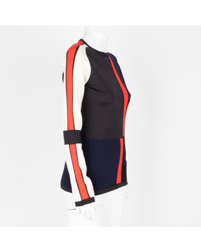 Louis Vuitton sweter w pasy z logo