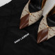 Saint Laurent  Szpilki brazowe w monogram