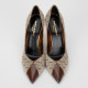 Saint Laurent  Szpilki brazowe w monogram