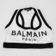 Balmain Ubranie biało-czarny top sportowy
