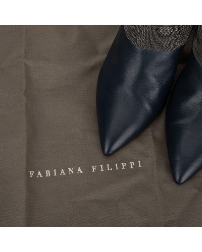 Fabiana Filippi Klapki granatowe na obcasie