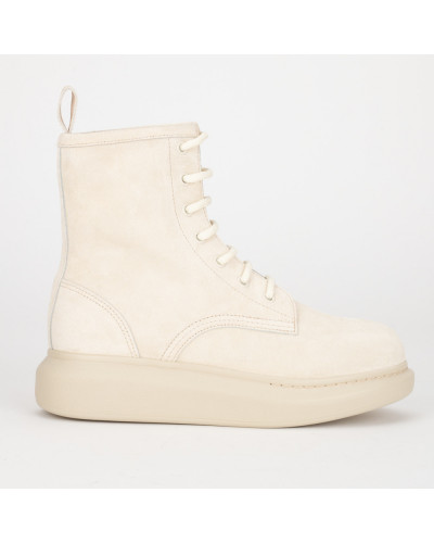 Alexander McQueen Botki bezowe zamszowe