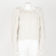 Love Shack Fancy  Sweter we srebrna nitka