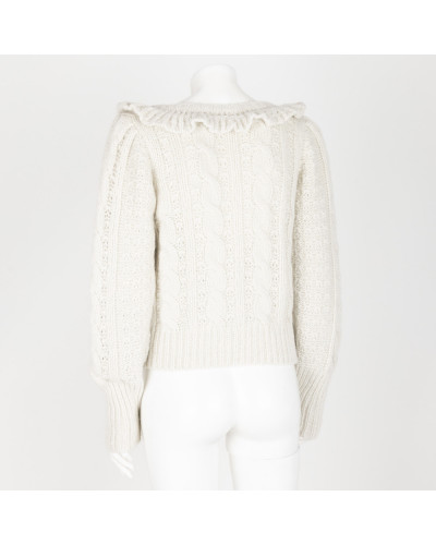 Love Shack Fancy  Sweter we srebrna nitka