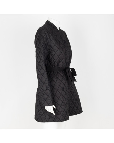Moncler Płaszcz czarny cienki pikowany