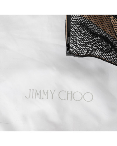 Jimmy Choo Buty czarne buty na obcasie z siateczką