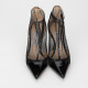 Jimmy Choo Buty czarne buty na obcasie z siateczką