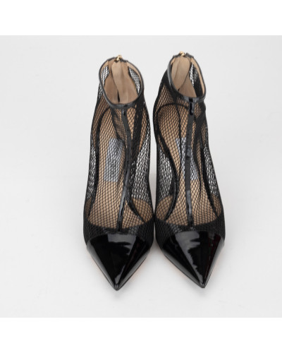 Jimmy Choo Buty czarne buty na obcasie z siateczką