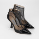 Jimmy Choo Buty czarne buty na obcasie z siateczką