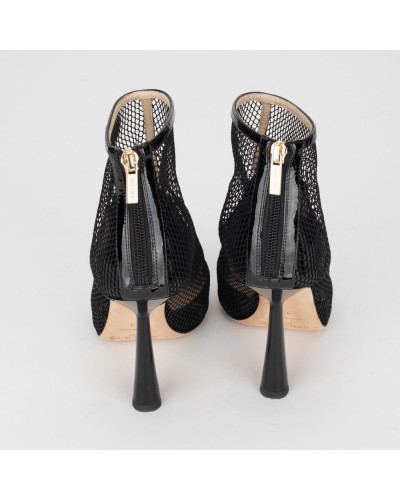 Jimmy Choo Buty czarne buty na obcasie z siateczką