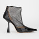 Jimmy Choo Buty czarne buty na obcasie z siateczką