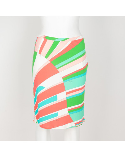 Emilio Pucci Ubranie spódniczka różowo-zielona
