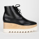 Stella McCartney Botki czarne na koturnie