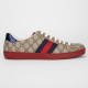 Gucci Buty sportowe w monogram czerwona podeszwa