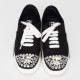 Miu Miu Buty czarne sportowe buty z krysztalkami