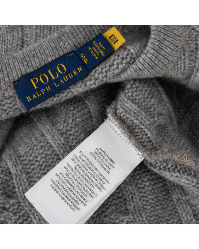 Ralph Lauren Sweter szary z logo
