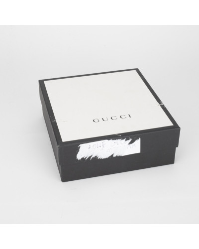 Gucci Buty sandałki fioletowo-złote na koturnie