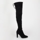 Stuart Weitzman Kozaki czarne zamszowe