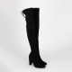 Stuart Weitzman Kozaki czarne zamszowe