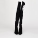 Stuart Weitzman Kozaki czarne zamszowe