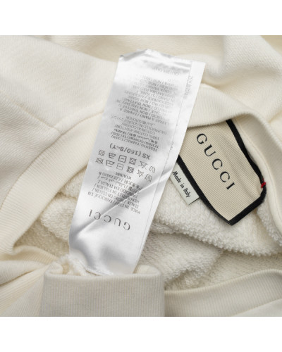 Gucci Ubranie kremowa bluza z nadrukiem