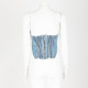 Magda Butrym Ubranie top gorsetowy jeansowy