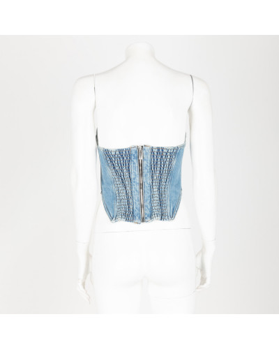 Magda Butrym Ubranie top gorsetowy jeansowy