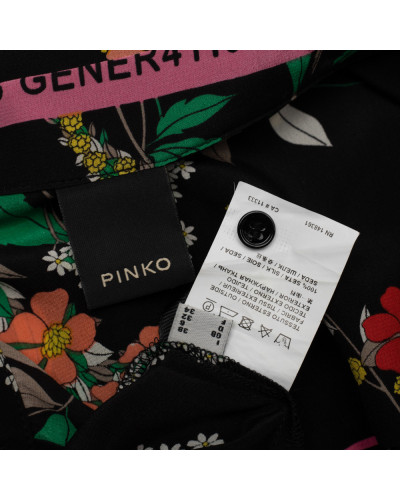 Pinko Sukienka czarna sukienka we wzory