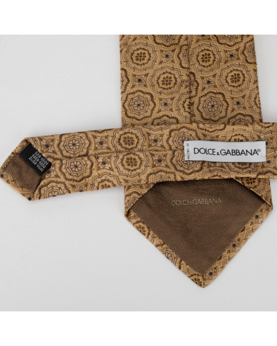 Dolce & Gabbana Mężczyzna krawat zloty