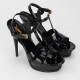 Saint Laurent  Szpilki czrane lakierowane Tribute