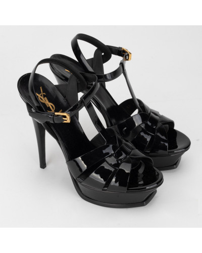 Saint Laurent  Szpilki czrane lakierowane Tribute