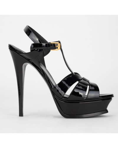 Saint Laurent  Szpilki czrane lakierowane Tribute