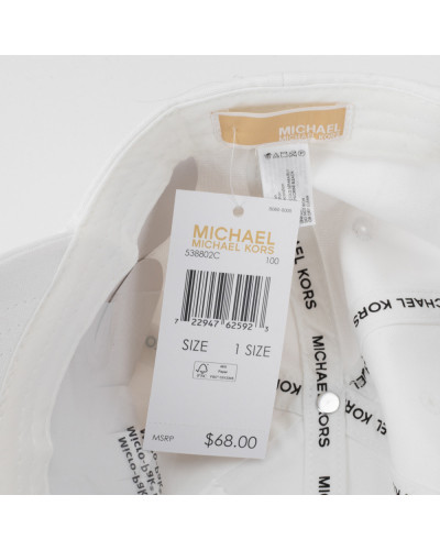 Michael Kors biała czapka z daszkiem