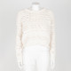 All Saints Sweter biały ażurowy
