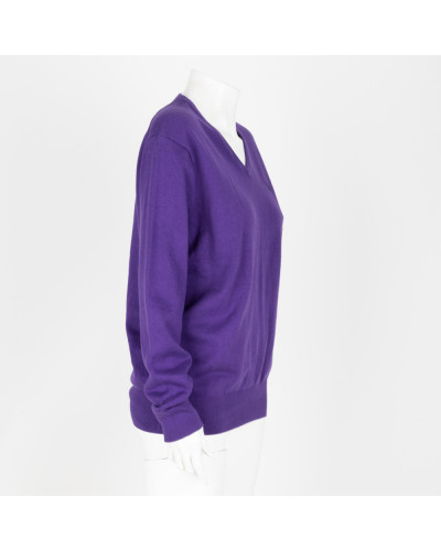 Ralph Lauren Mężczyzna fioletowy sweter w serek