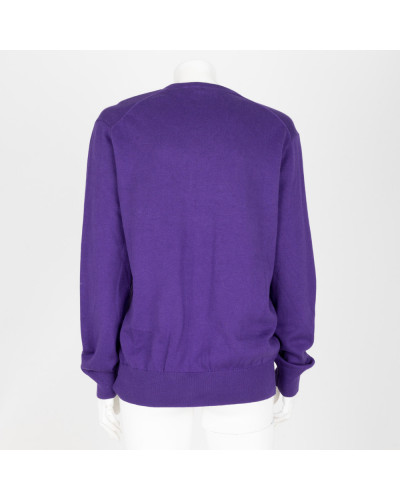 Ralph Lauren Mężczyzna fioletowy sweter w serek
