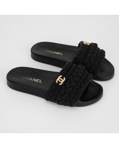 Chanel  Buty klapki czarne