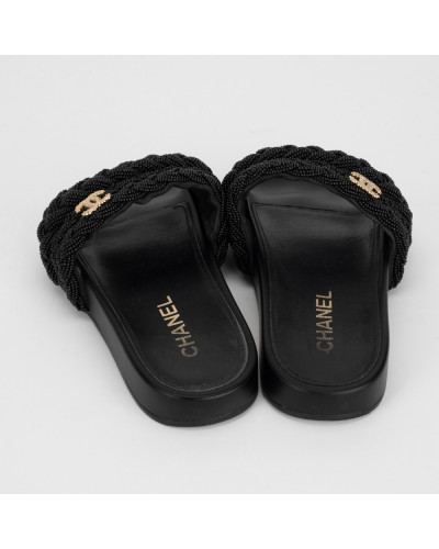 Chanel  Buty klapki czarne