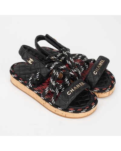 Chanel  Buty sandałki na płaskiej podeszwie