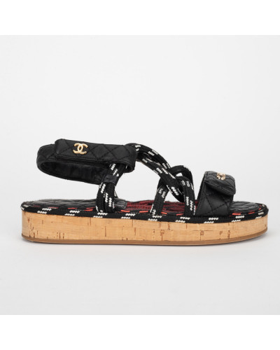 Chanel  Buty sandałki na płaskiej podeszwie