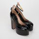 Valentino Buty czarne na platformie