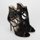Jimmy Choo Szpilki czrane lakierowane za kostkę