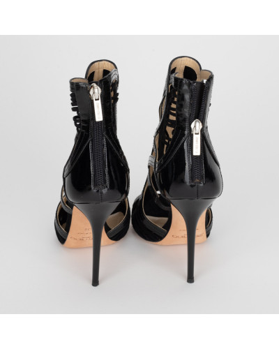 Jimmy Choo Szpilki czrane lakierowane za kostkę