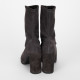 Stuart Weitzman Botki zamszowe grafitowe