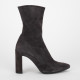 Stuart Weitzman Botki zamszowe grafitowe