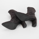Stuart Weitzman Botki zamszowe grafitowe