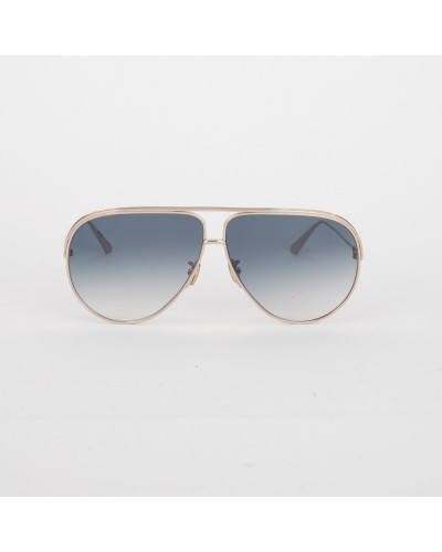 Dior Okulary srebrne pilotki cieniowane szkła + wymienne