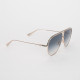 Dior Okulary srebrne pilotki cieniowane szkła + wymienne