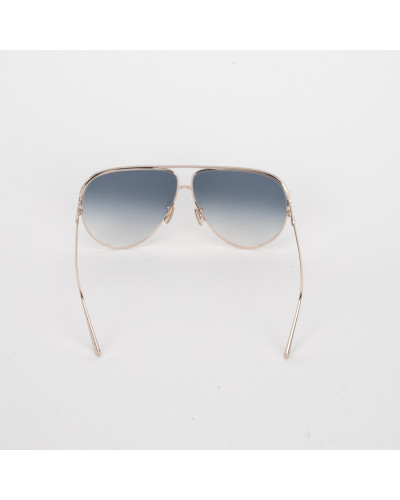 Dior Okulary srebrne pilotki cieniowane szkła + wymienne