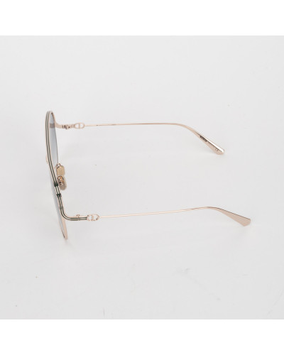 Dior Okulary srebrne pilotki cieniowane szkła + wymienne